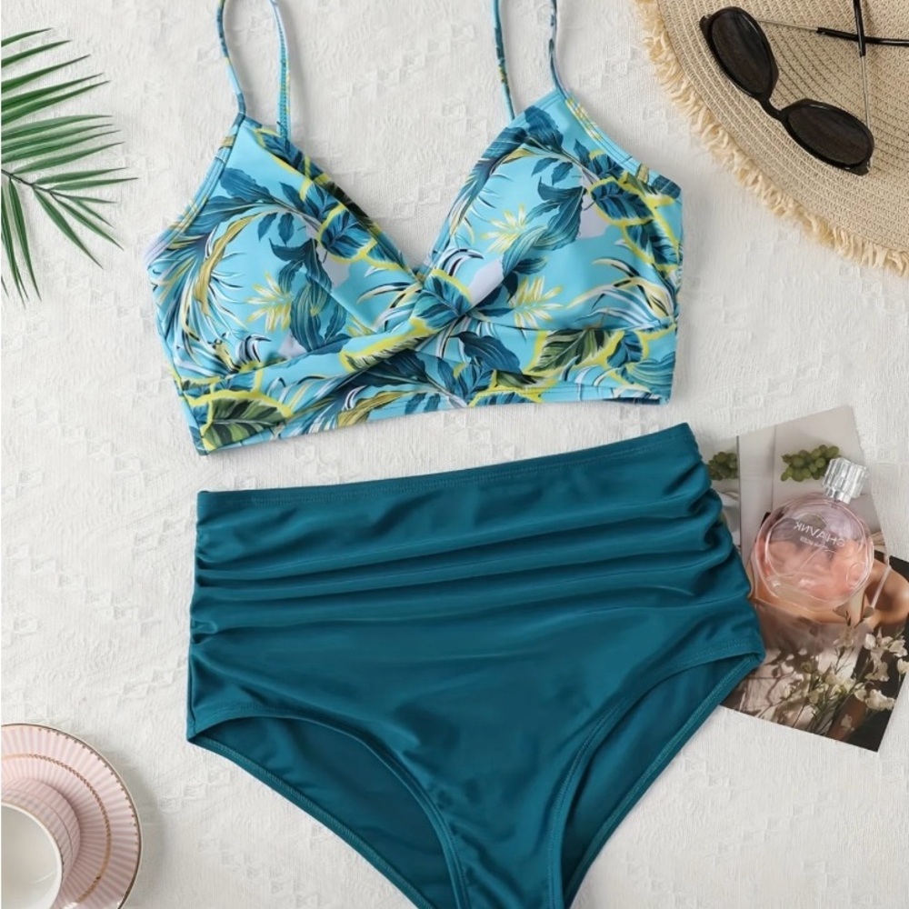 Tropical Blue Bikini Set